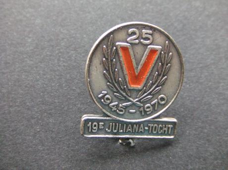 Juliana-tocht wandelen 25 jarig jubileum 1945-1970